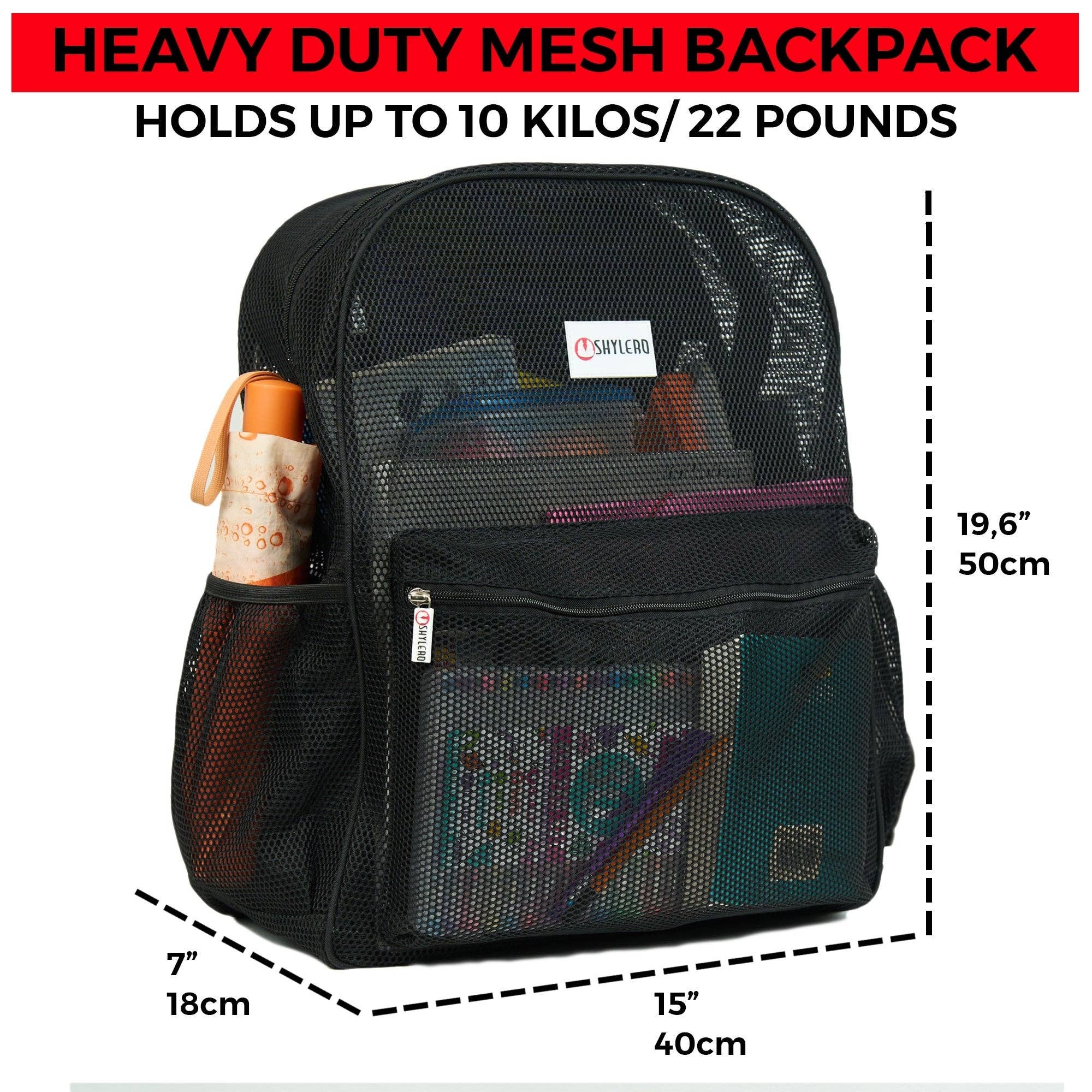 Mesh Backpack XXL 36 L black BECKdesigns LLC